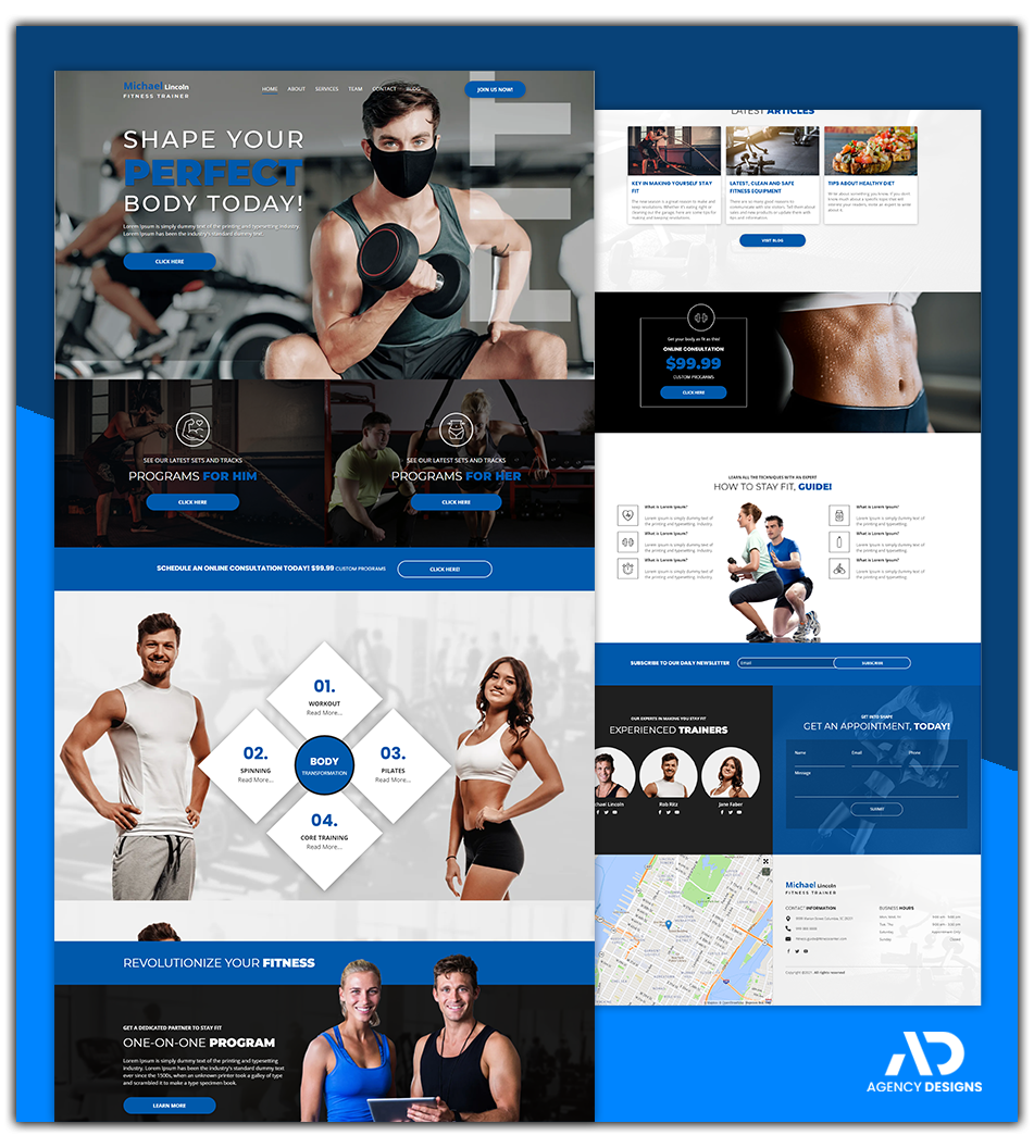 FITNESS TRAINER 1 - WEBSITE THEME