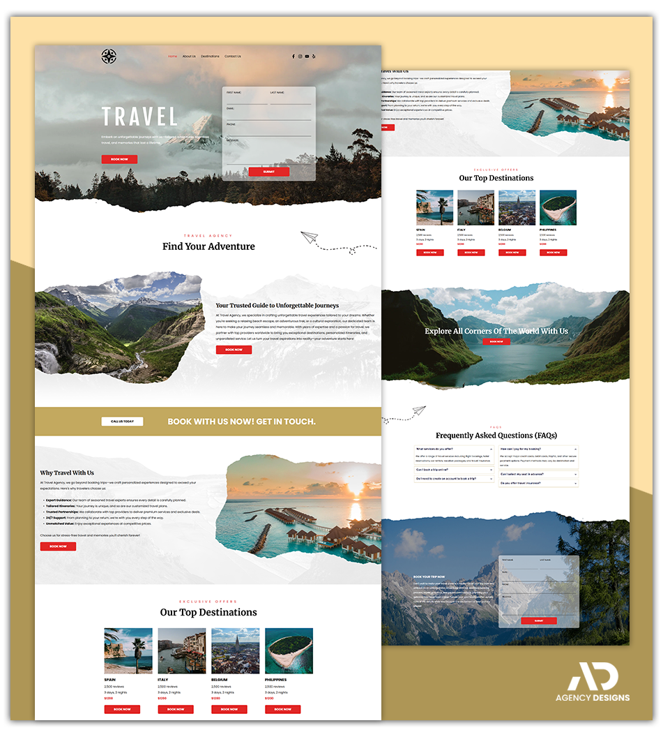 TRAVEL 1 - LANDING PAGE