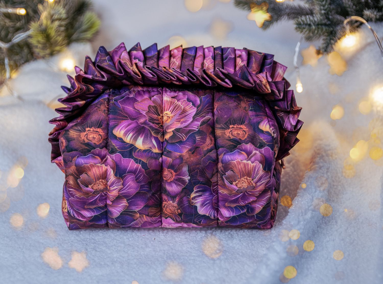Quilted Makeup Bag- medium