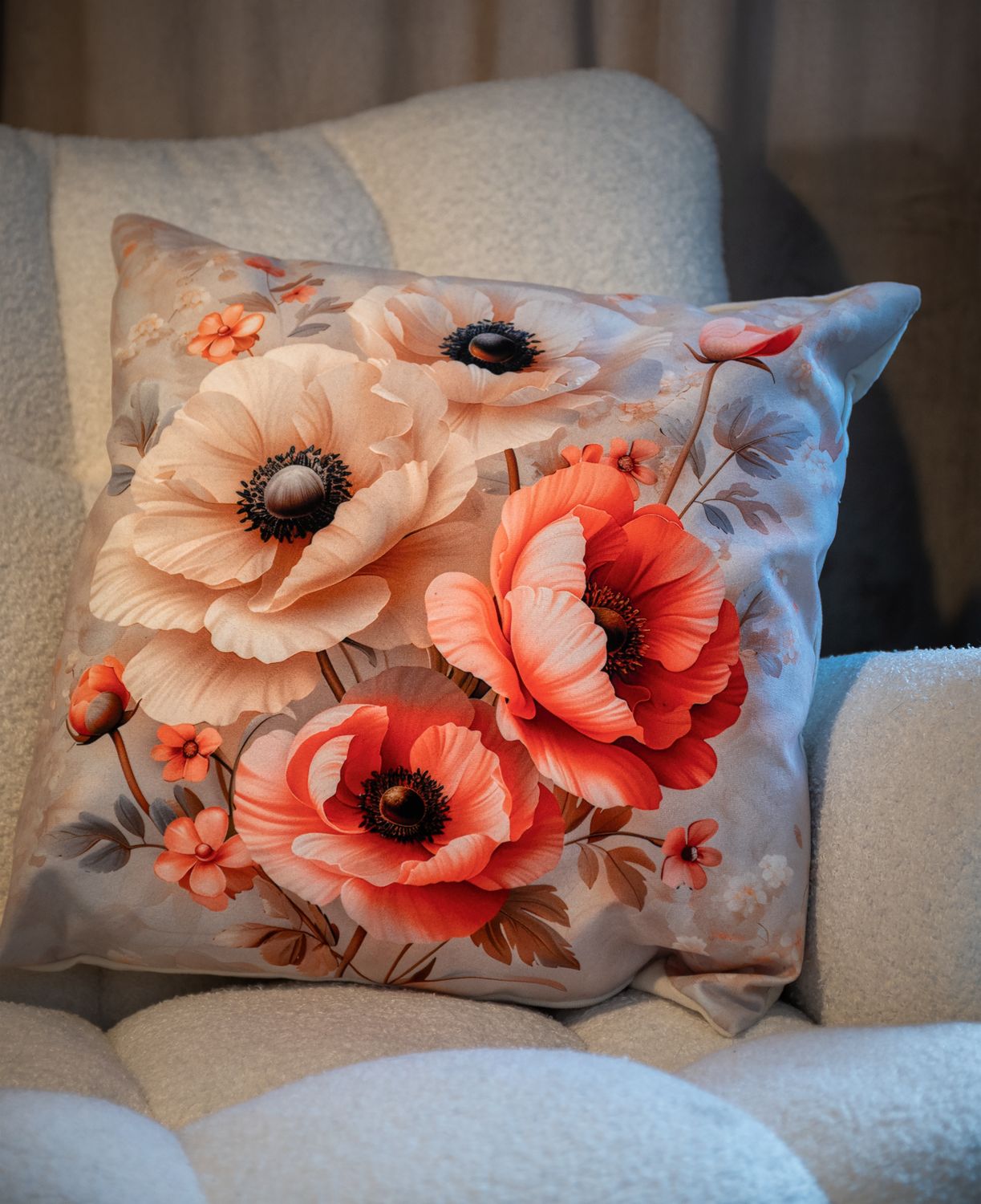 Luxury Floral Velvet Cushions – 45 × 45 cm Cover case + inner pad