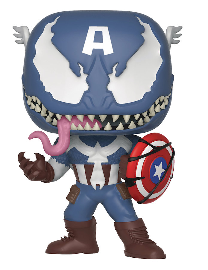 POP MARVEL VENOMIZED CAPTAIN AMERICA VINYL FIGURE