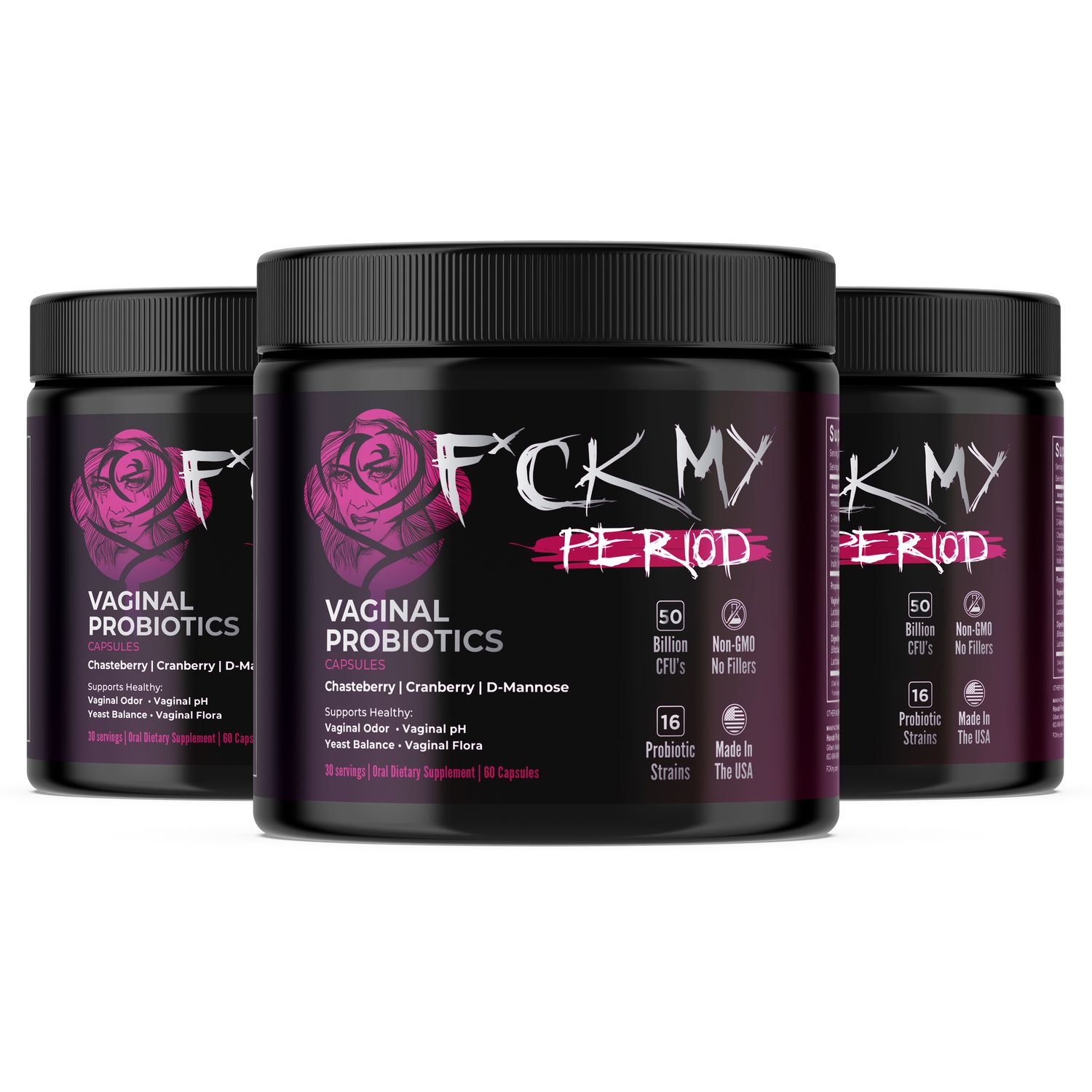 F*ck My Period: Women’s Probiotic Capsules (3-Pack)