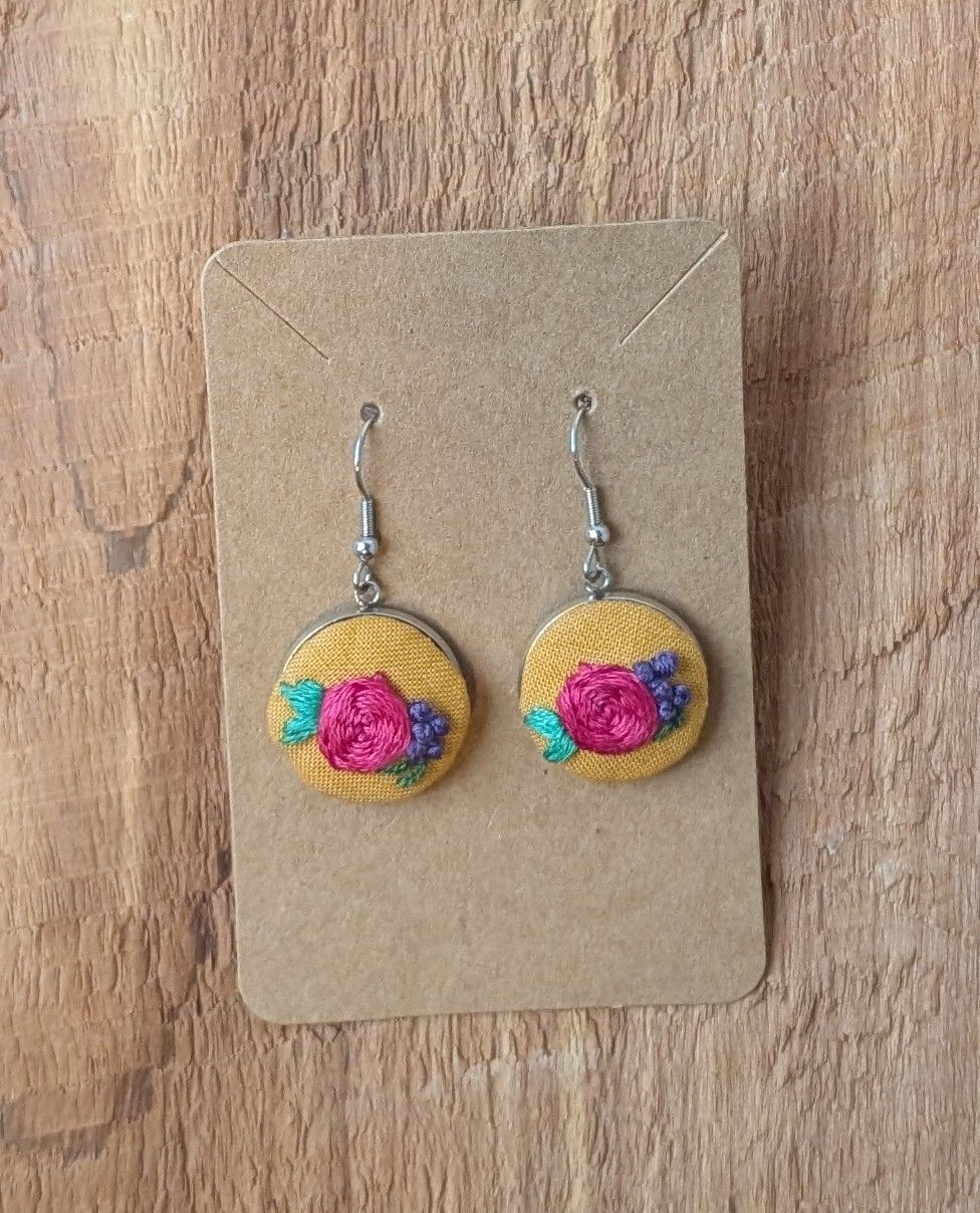 Hand Embroidered Earring