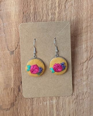 Hand Embroidered Earring