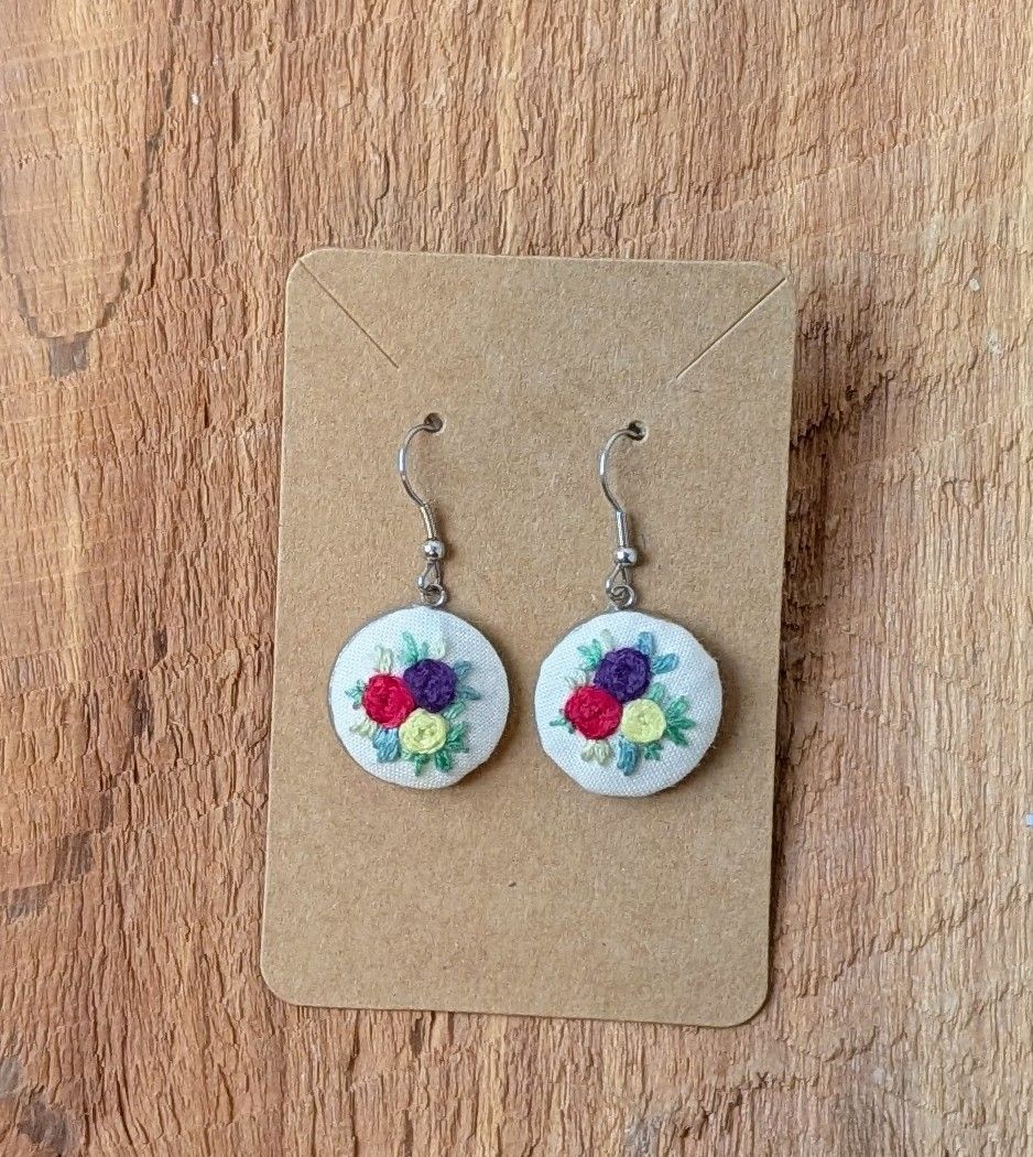 Hand Embroidered Earring