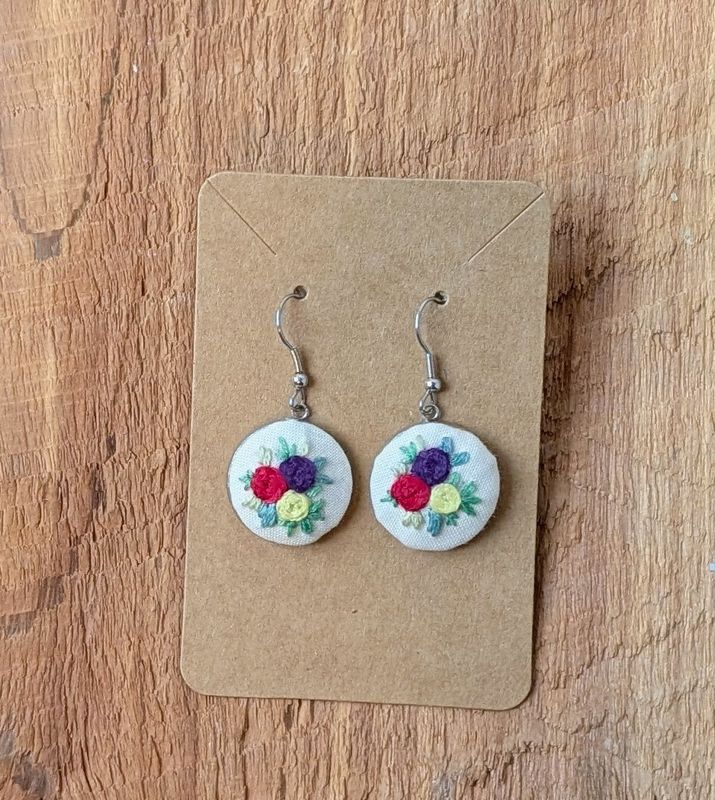 Hand Embroidered Earring