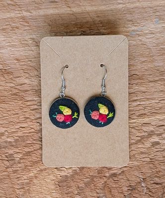 Hand Embroidered Earring