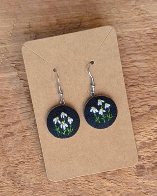 Hand Embroidered Earring