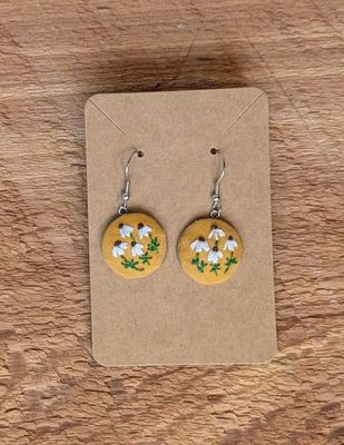 Hand Embroidered Earring