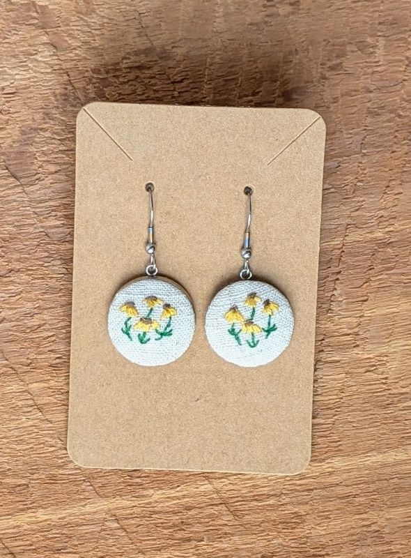 Hand Embroidered Earring