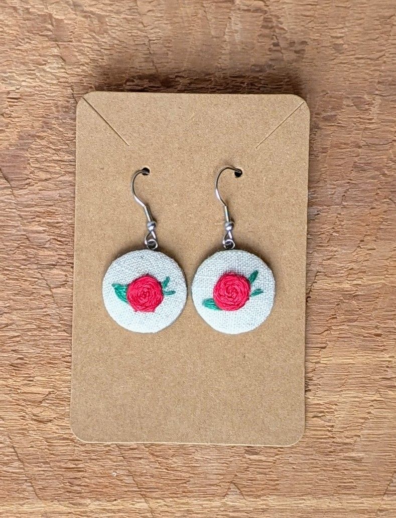 Hand Embroidered Earring