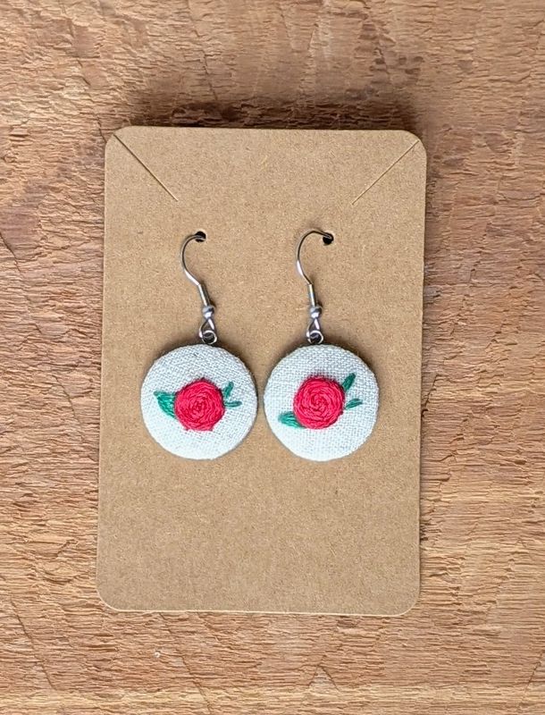 Hand Embroidered Earring