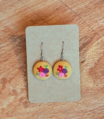 Hand Embroidered Earring