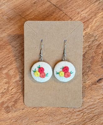 Hand Embroidered Earring