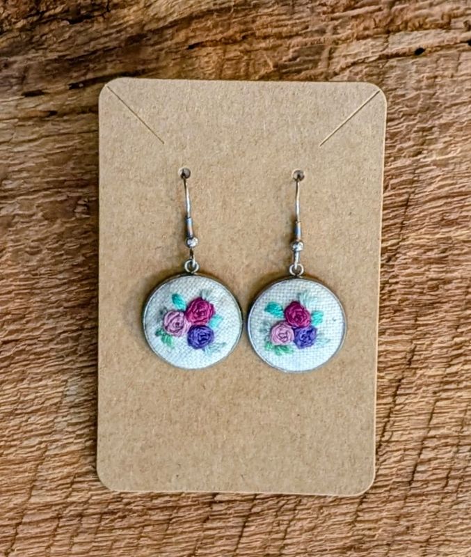 Hand Embroidered Earring