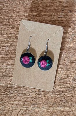 Hand Embroidered Earring