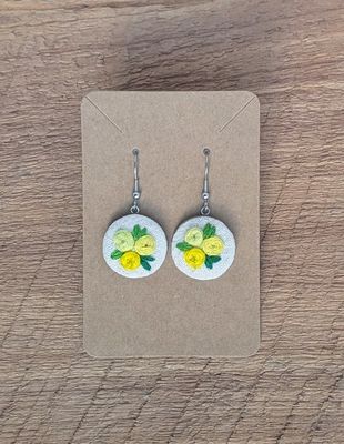 Hand Embroidered Earring