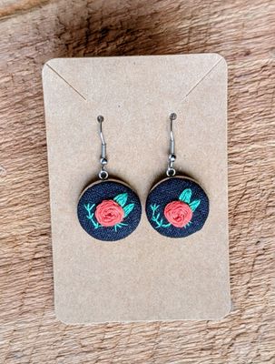 Hand Embroidered Earring