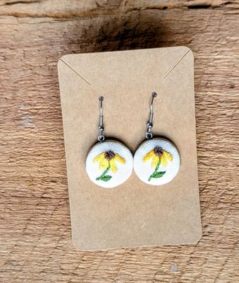 Hand Embroidered Earring