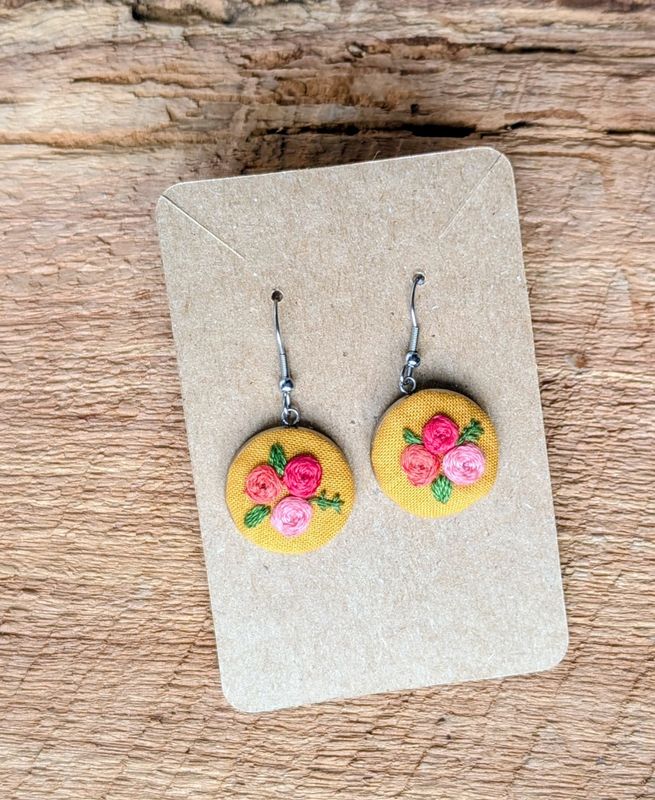 Hand Embroidered Earring