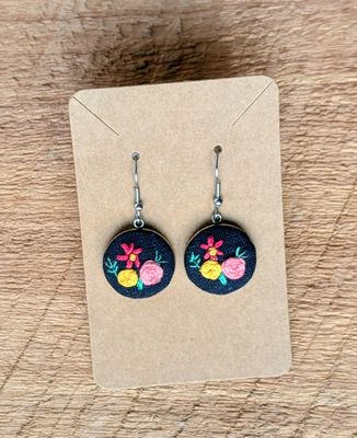 Hand Embroidered Earring