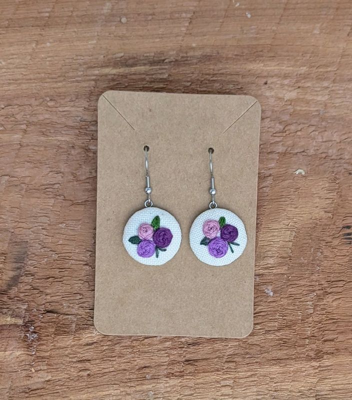 Hand Embroidered Earring