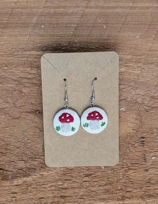 Hand Embroidered Earring