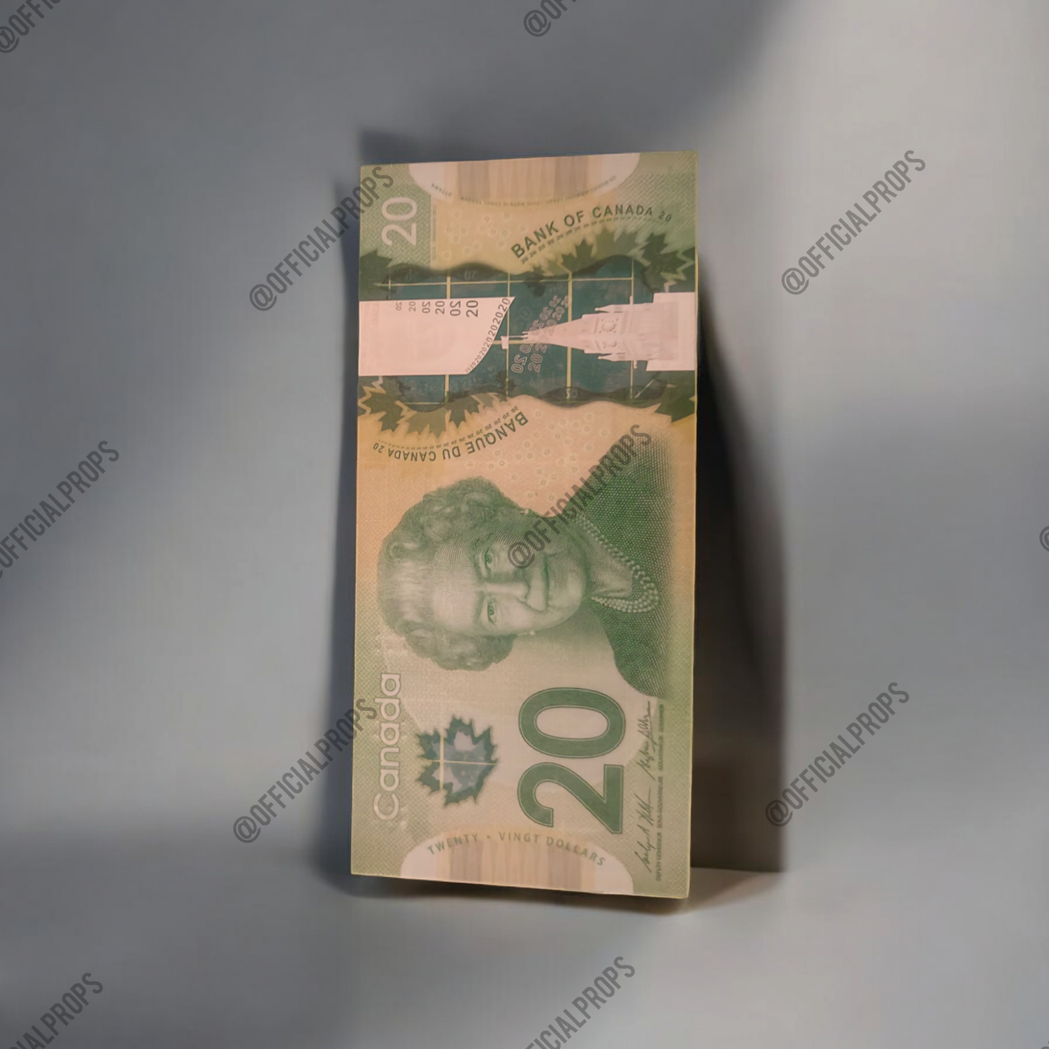Prop Money Canada: $20 Bills - Full Print - 1 Stack (100pcs) - $2,000