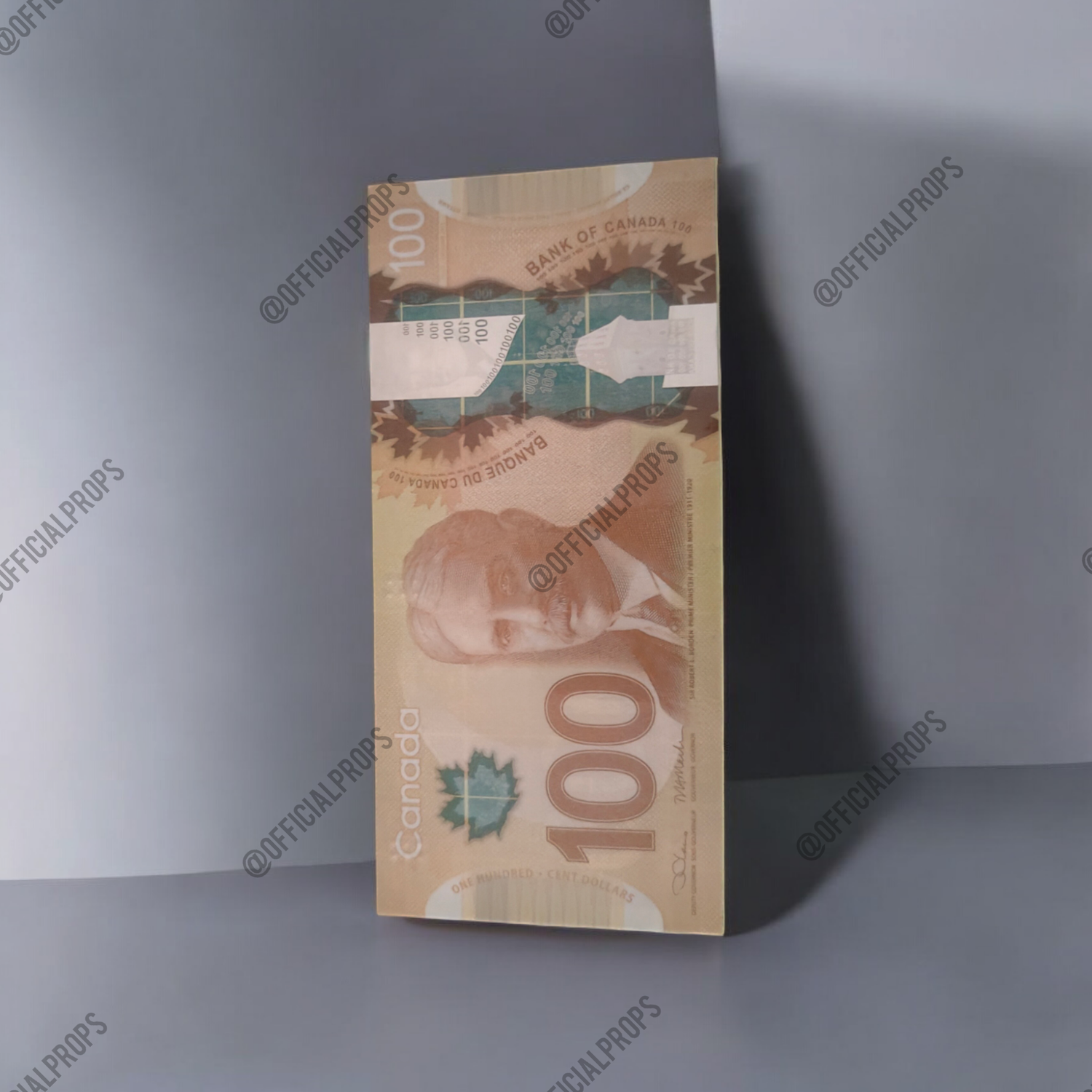 Prop Money Canada: $100 Bills - Full Print - 1 Stack (100pcs) - $10,000