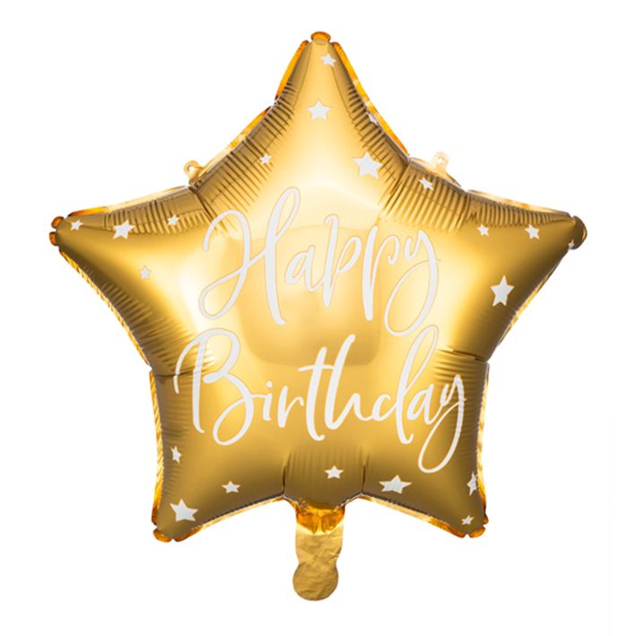 Happy Birthday Star - Gold