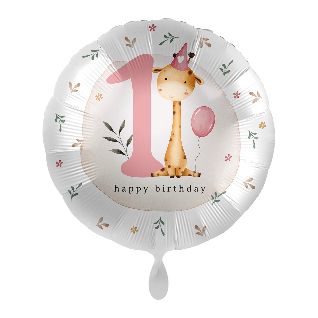 Kindergeburtstag Girl - Zahl 1 Giraffe - ENG