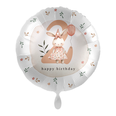 Kindergeburtstag Girl - Zahl 2 Hase - ENG