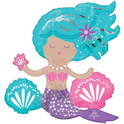 Sitting Balloon - Shimmering Mermaid
