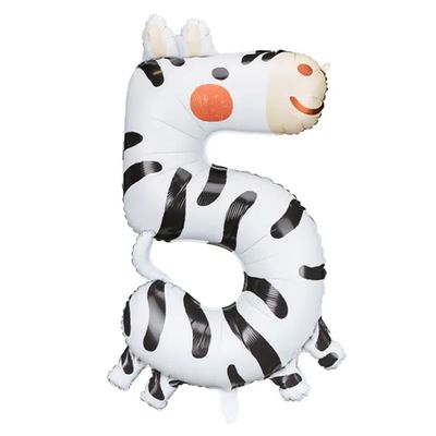 XXL - Zahl 5 - Zebra
