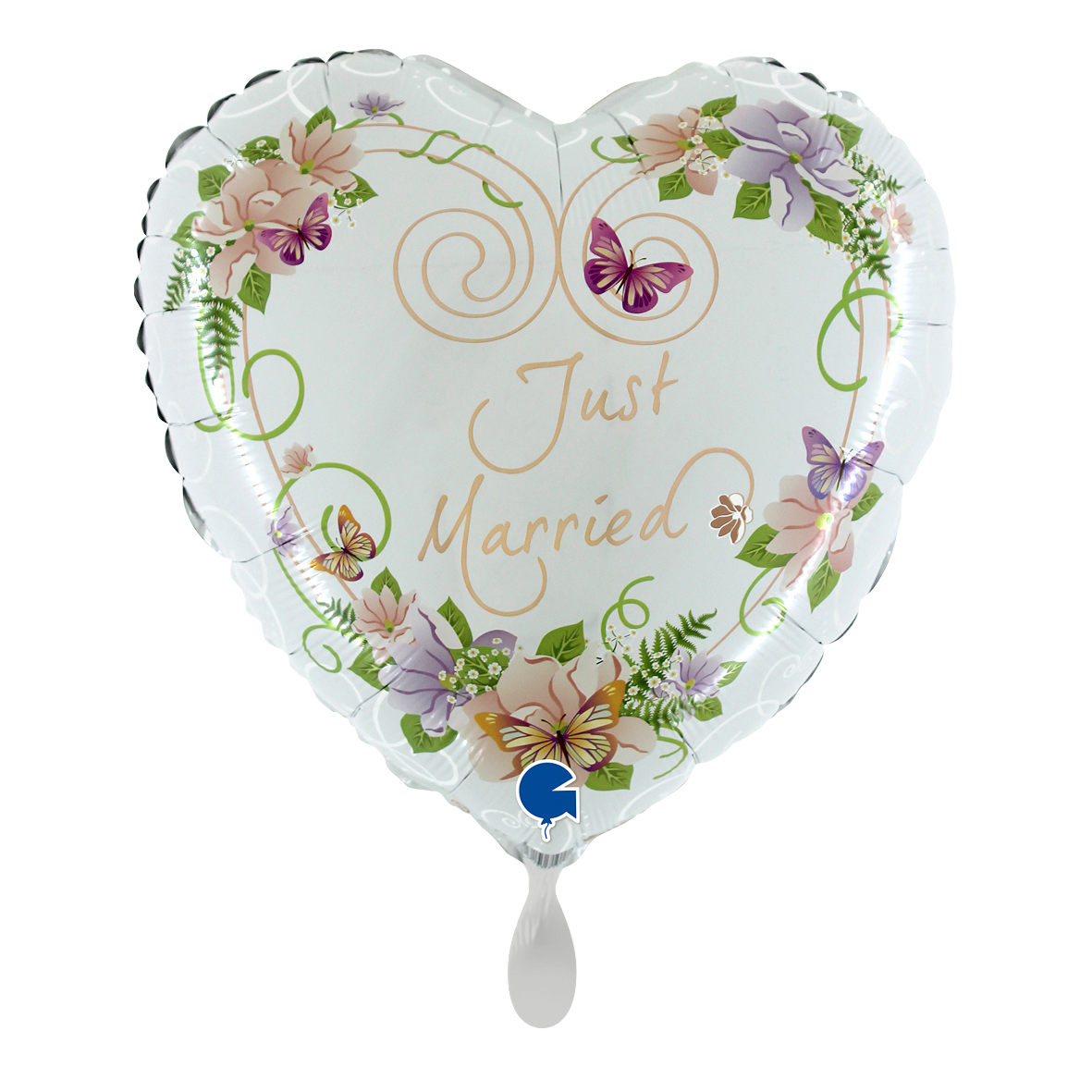 Heart Flowers Just Married