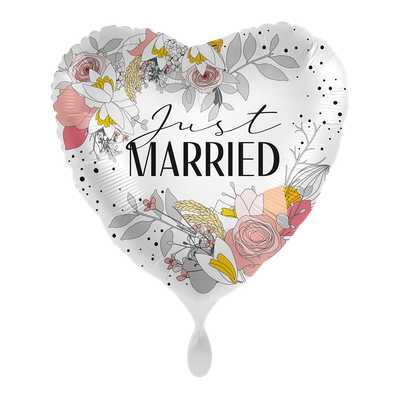 Just Married Abstract Flowers - ENG