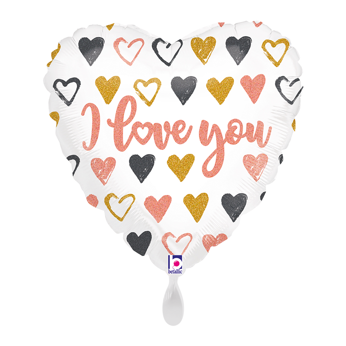 Rose Gold Heart Love You