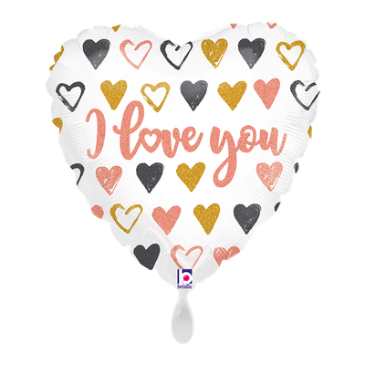 Rose Gold Heart Love You