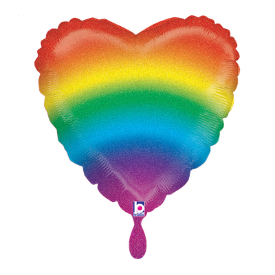 Glitter Rainbow Heart