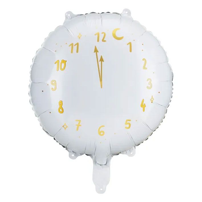Clock White Happy New Year