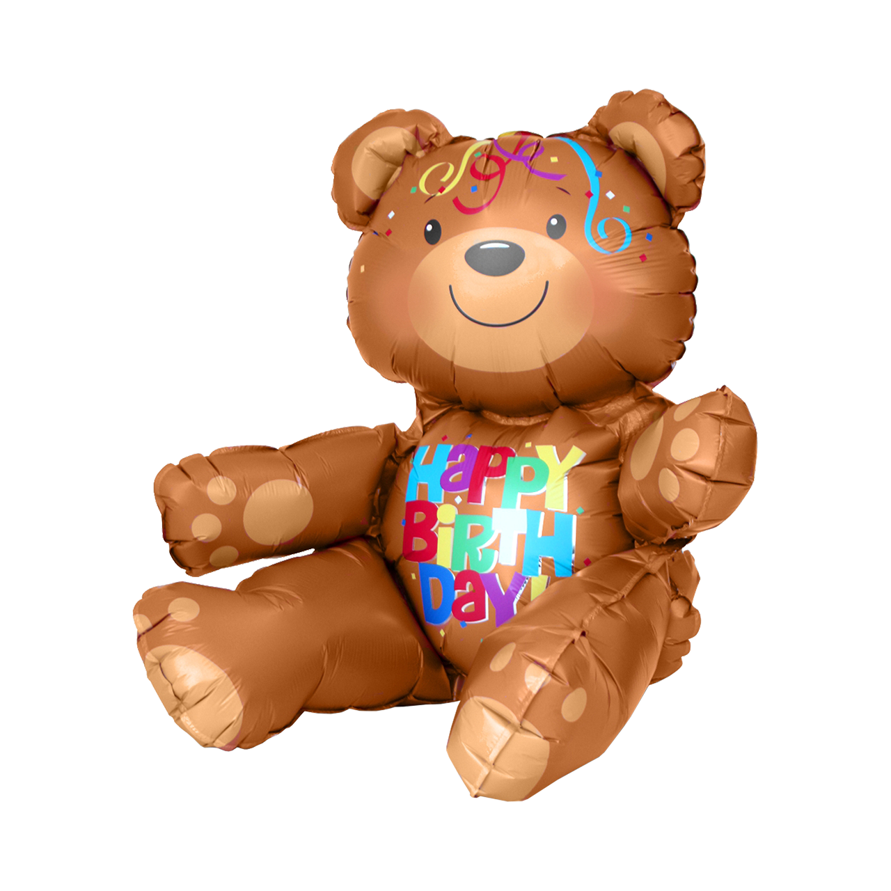 Sitting Balloon - Happy Birthday Bear