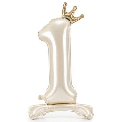 XXL mit Standfuß - Zahl 1 - Light Cream