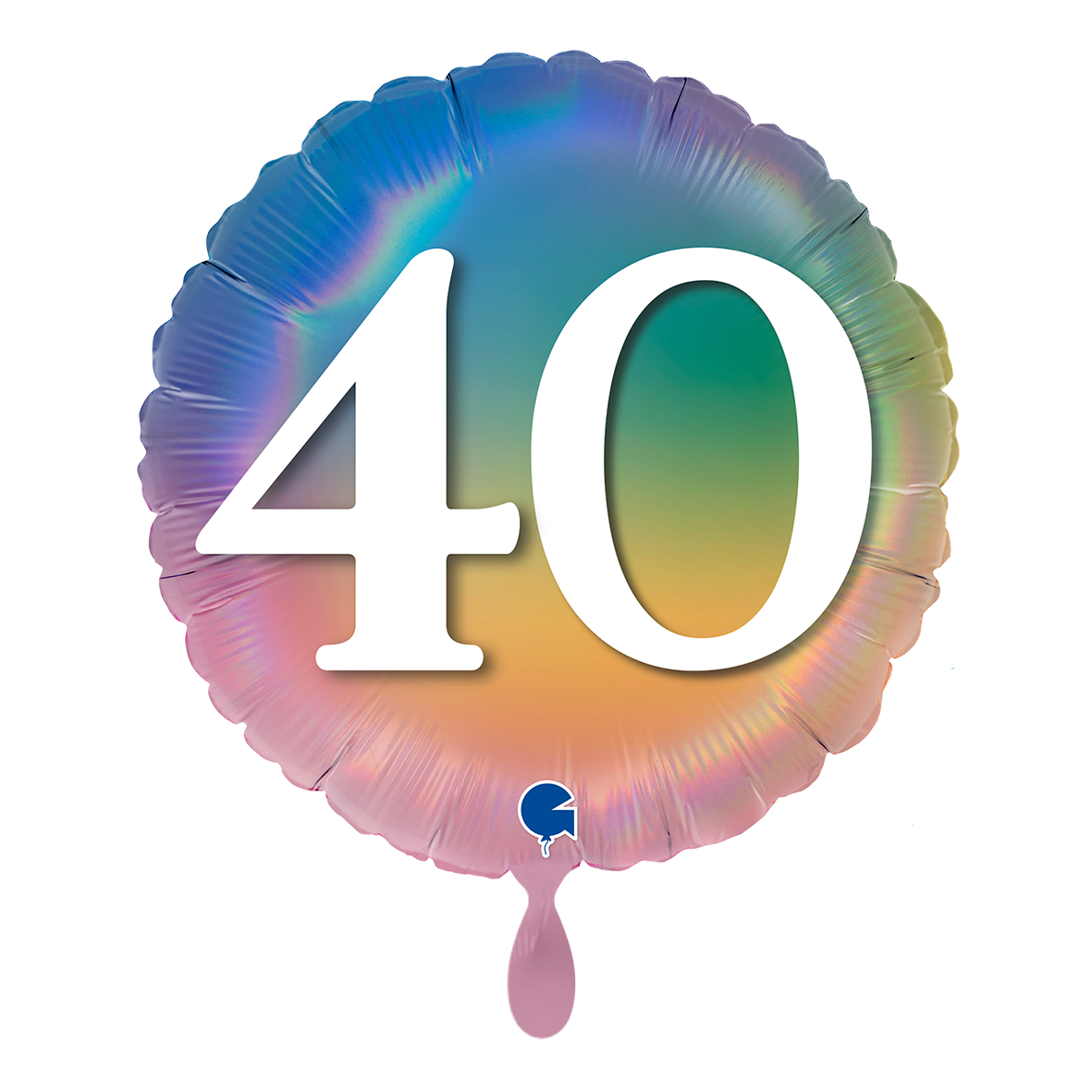 Happy 40 Colourful Rainbow