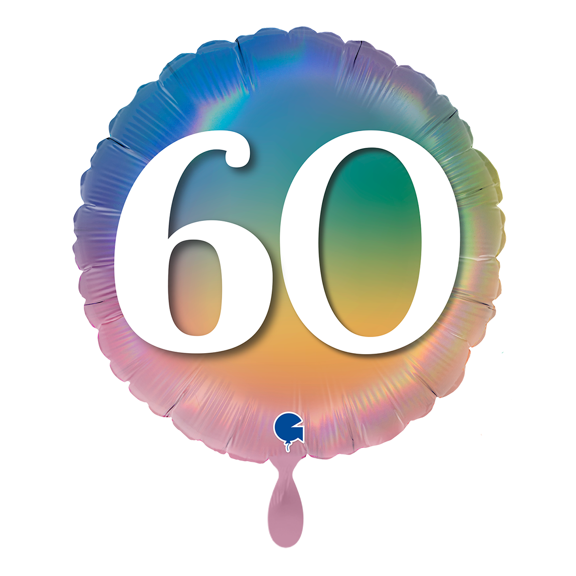 Happy 60 Colourful Rainbow