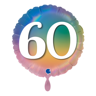 Happy 60 Colourful Rainbow