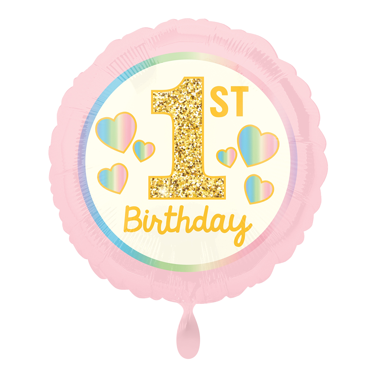 Girl 1st Birthday Pink &amp; Gold