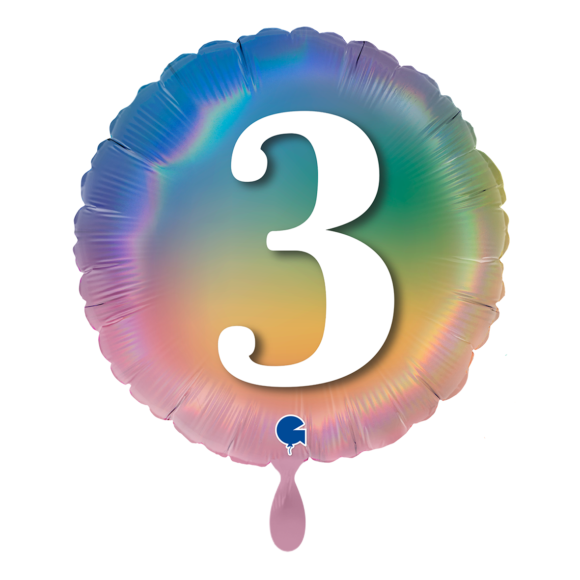 Happy 3 Colourful Rainbow