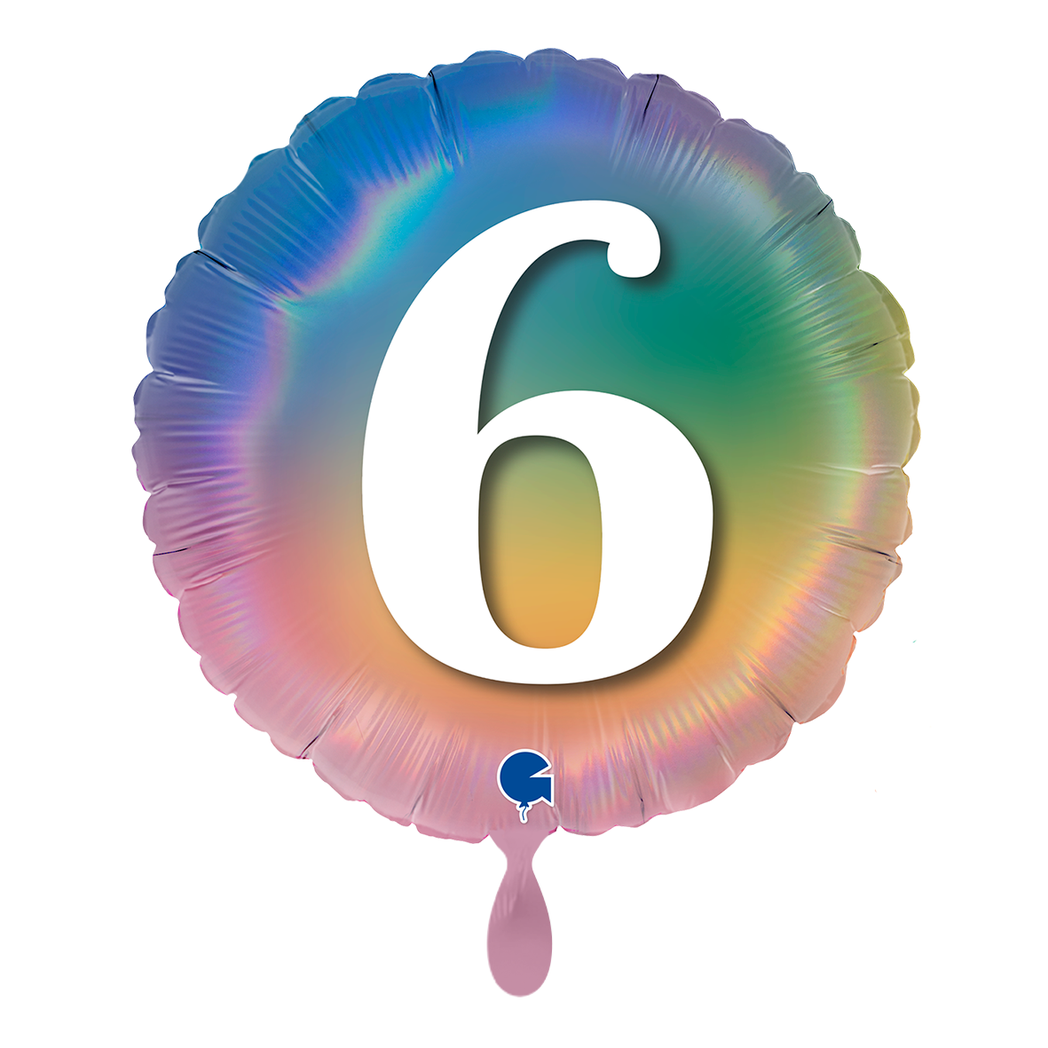 Happy 6 Colourful Rainbow