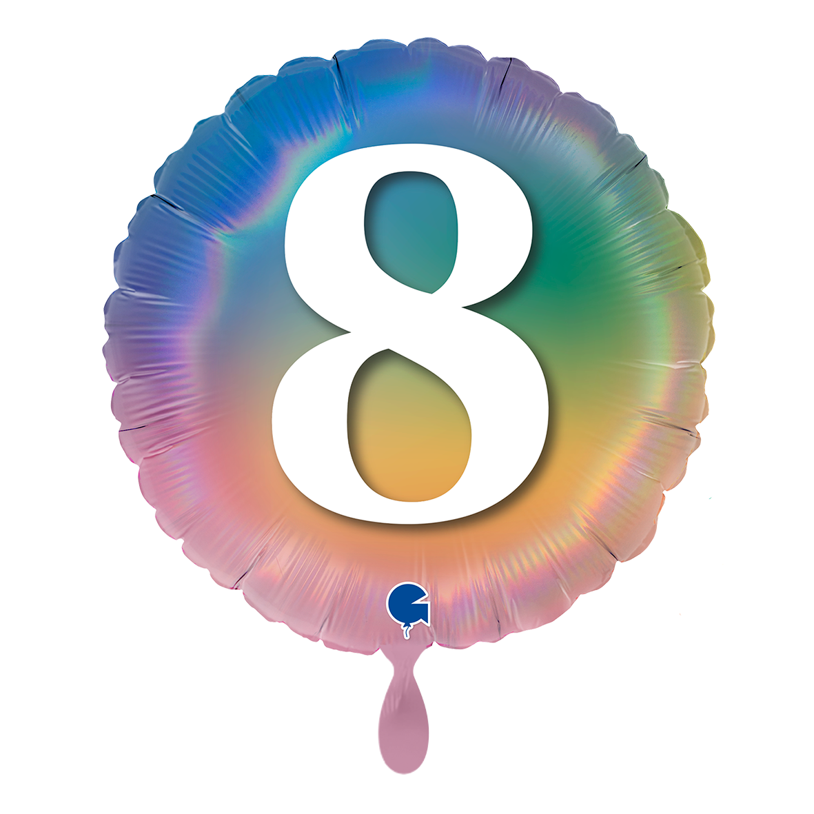 Happy 8 Colourful Rainbow