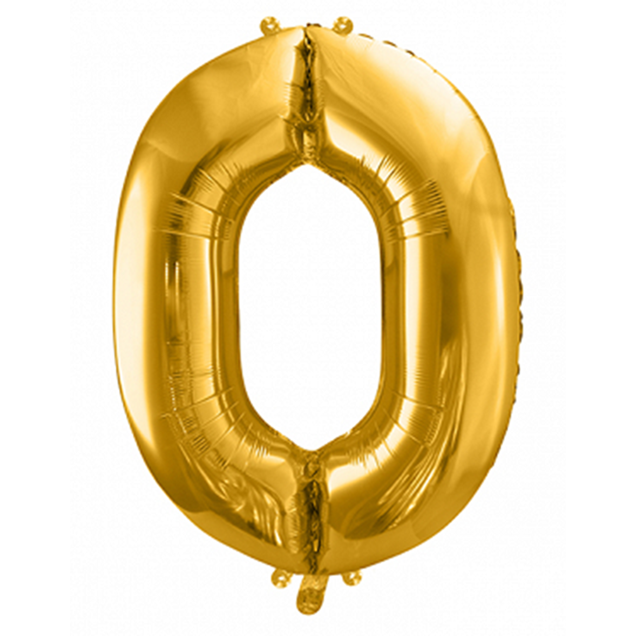 1 Ballon XXL - Zahl 0 - Gold